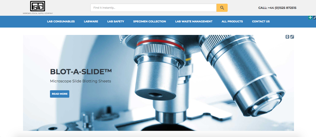 Microbiological Supply Company's New eCommerce Site